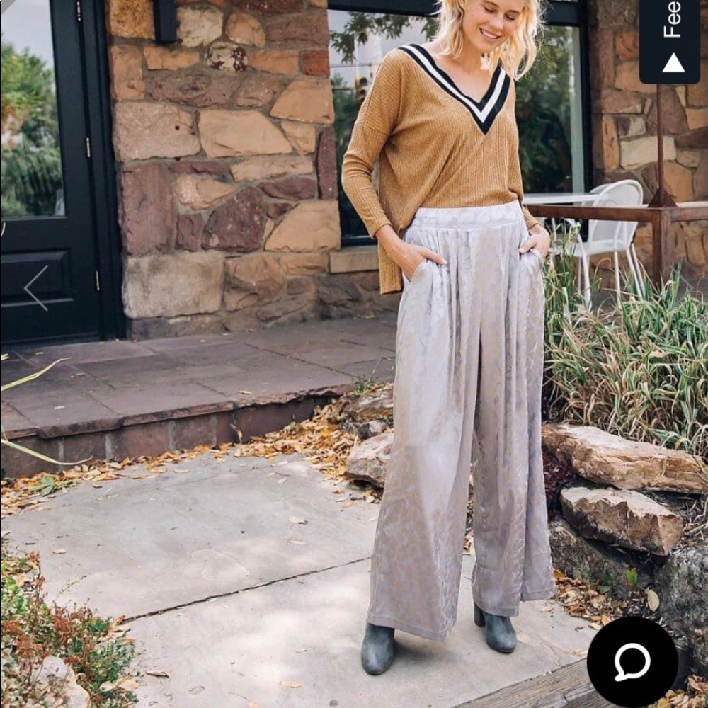 Satin Wide Leg Pant